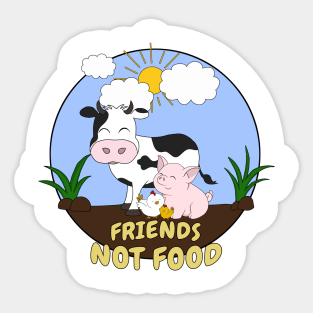 Friends Not Food Sticker